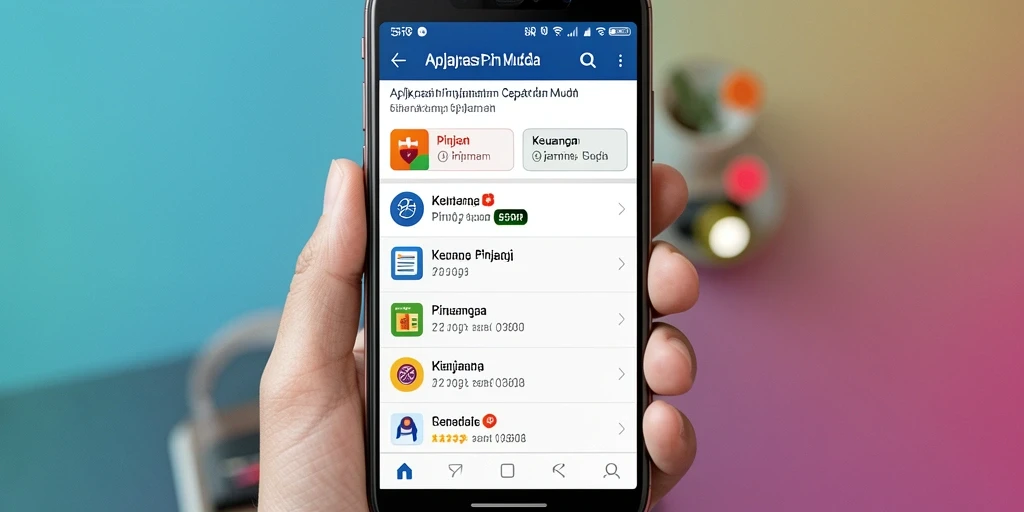 Antarmuka aplikasi Pinjaman 55RP yang mudah digunakan.