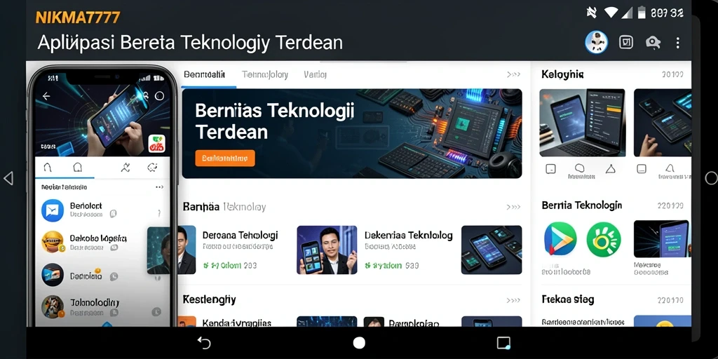 Tampilan antarmuka aplikasi NIKMAT777 yang menarik dan informatif.